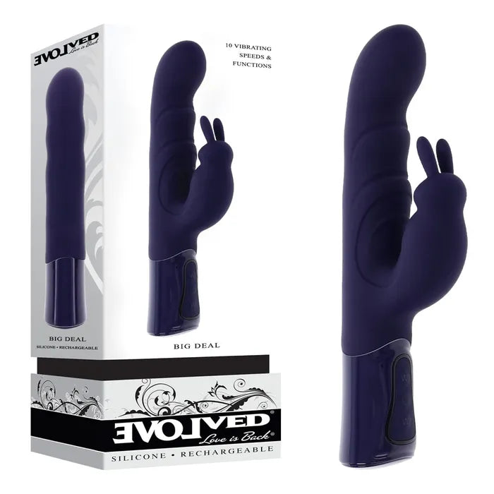 Evolved BIG DEAL - Purple 25.7cm USB Rechargeable Rabbit Vibrator