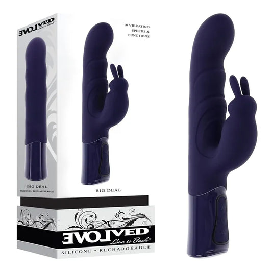 Evolved BIG DEAL - Purple 25.7cm USB Rechargeable Rabbit Vibrator