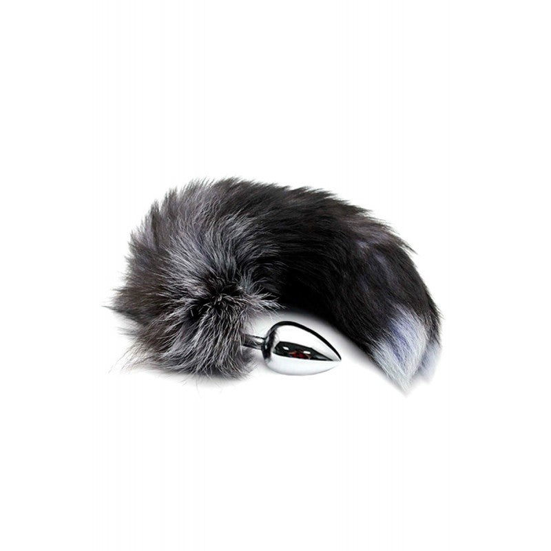 Adrien Lastic Alive Black and White Fox Tail Plug - L