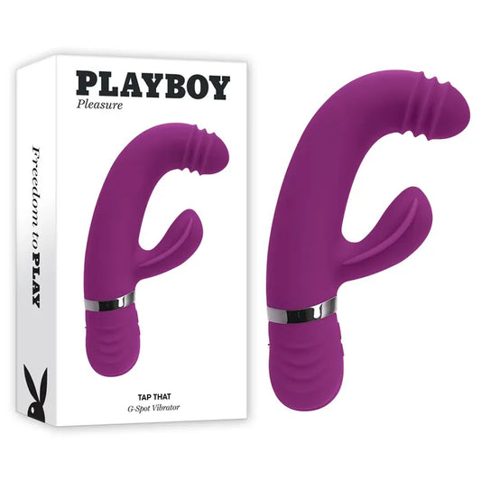 Playboy Pleasure TAP THAT Purple 16.5cm USB Rechargebale Rabbit Vibrator