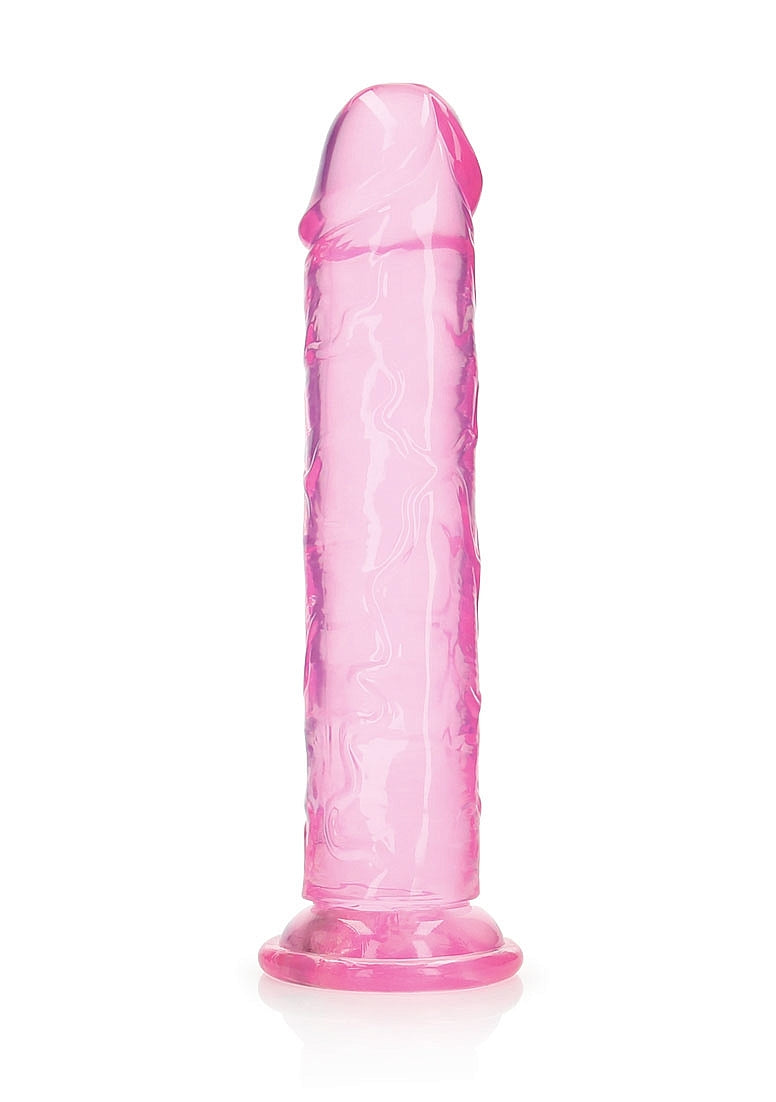 Shots Toys | REALROCK Crystal Clear 11" Straight Dildo No Balls - Pink