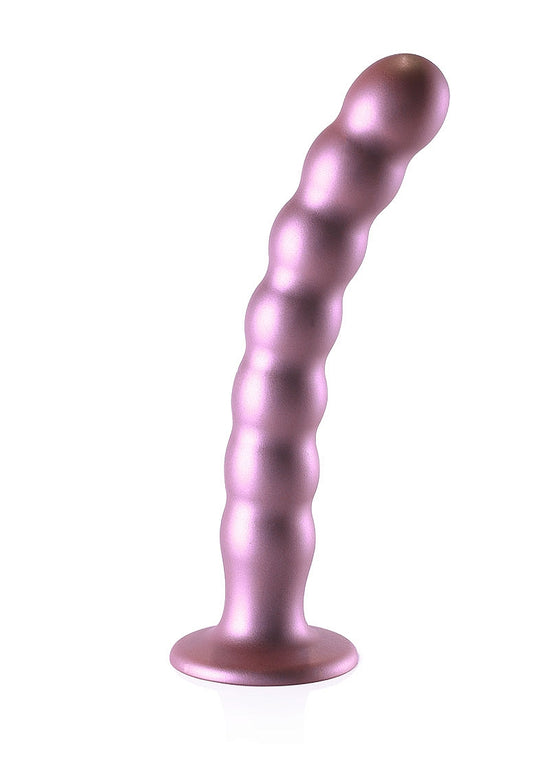 Shots Toys | OUCH! Beaded G-Spot Dildo - 8" / 20.5 cm - Rose Gold
