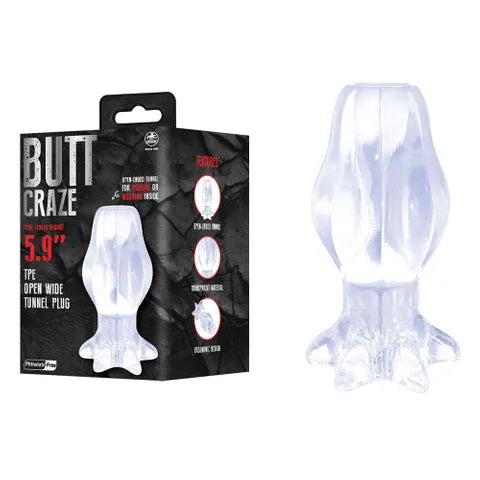 Excellent Power | Butt Craze - Clear 15cm Hollow Butt Plug