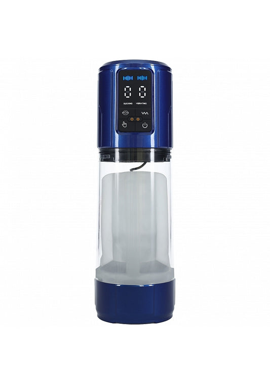 Shots Toys | PUMPED UltraLift Automatic Masturbator - Metallic Blue