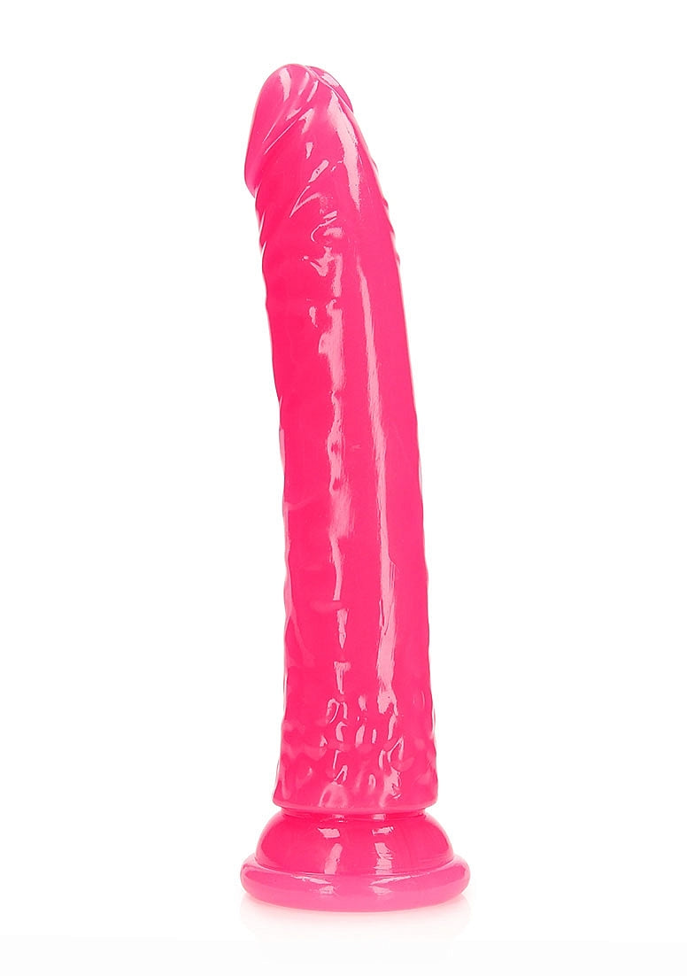 Shots Toys | REALROCK 28cm Slim Glow in the Dark Neon - Pink (10") Dildo Dong