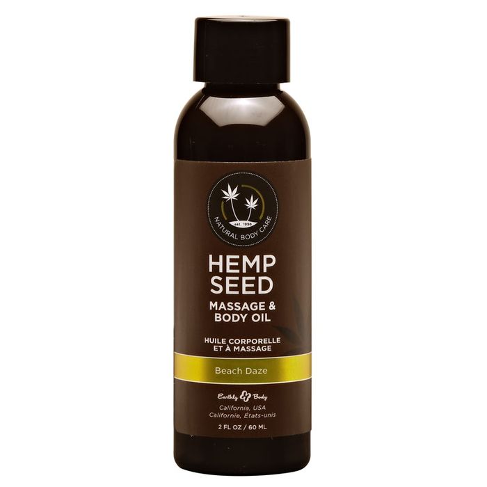 Earthly Body Hemp Seed Massage & Body Oil Beach Daze (Coconut & Pineapple) 60ml