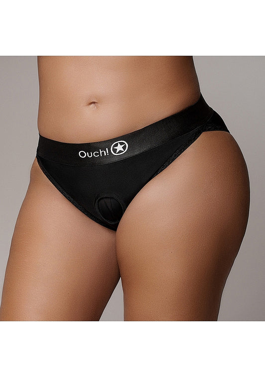 Shots Toys | OUCH! Vibrating Strap-on Hipster - Black - Size XL/XXL