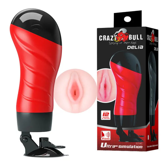 Crazy Bull Delia Vibrating Vagina Stroker with Suction Base