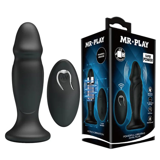 Pretty Love Mr Play Powerful Vibrating Anal Plug Black