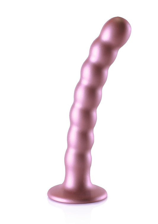 Shots Toys | OUCH! Beaded G-Spot Dildo - 6.5" / 16.5 cm - Rose Gold