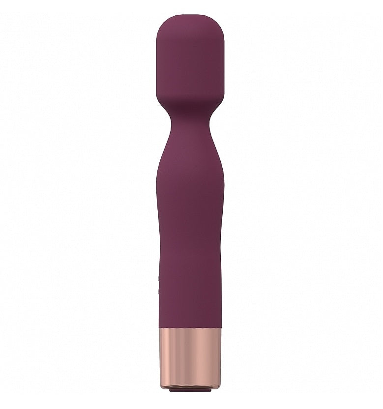 LOVELINE Glamour - Burgundy 14.4cm USB Rechargeable Massage Wand Vibrator