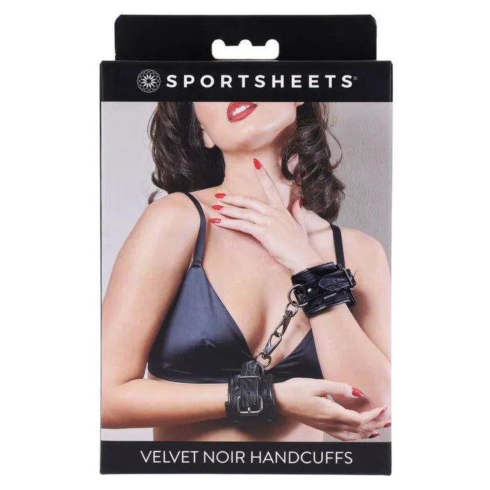 Sportsheets Velvet Noir Handcuffs