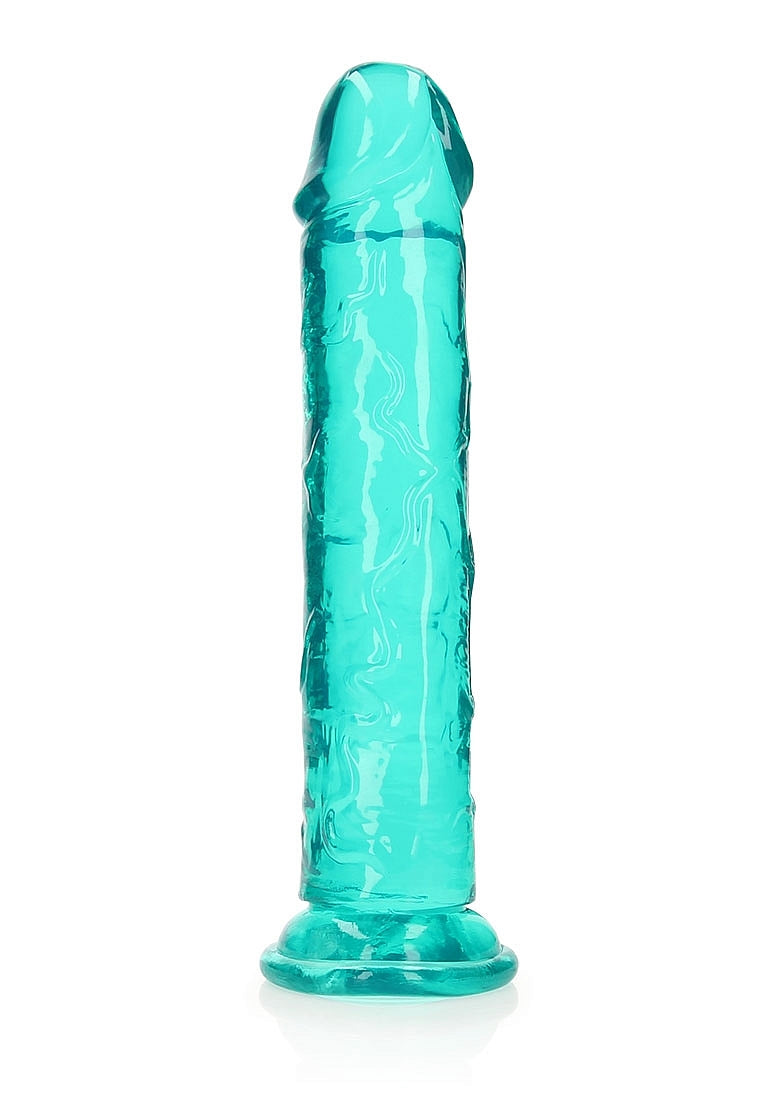 Shots Toys | REALROCK Crystal Clear 11" Straight Dildo No Balls - Turquoise