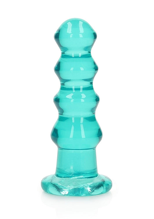 Shots Toys | REALROCK Crystal Clear 5.5" Curvy Dildo/Plug - Turquoise
