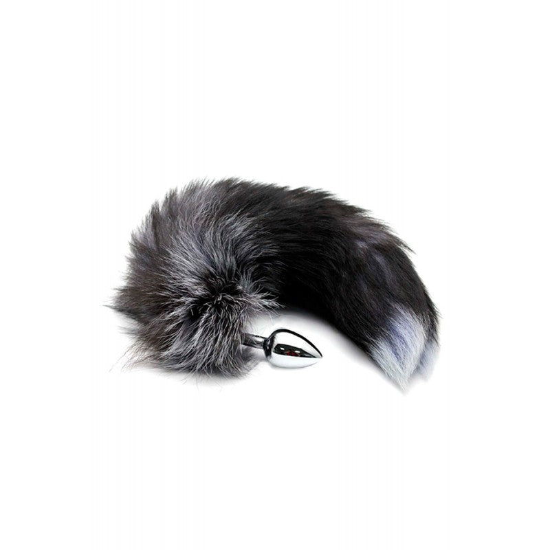 Adrien Lastic Alive Black and White Fox Tail Plug - S