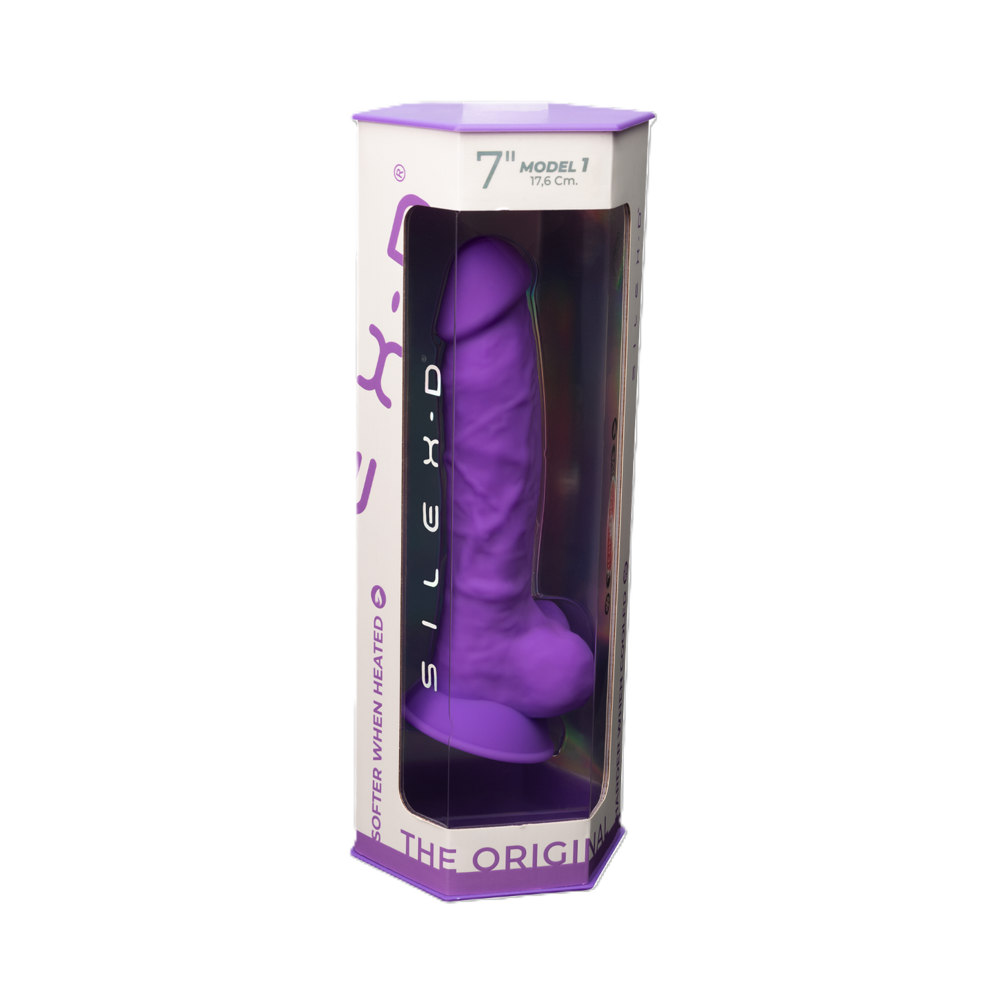 Adrien Lastic Silexd 7" Model 1 Realistic Silicone Dildo - Purple