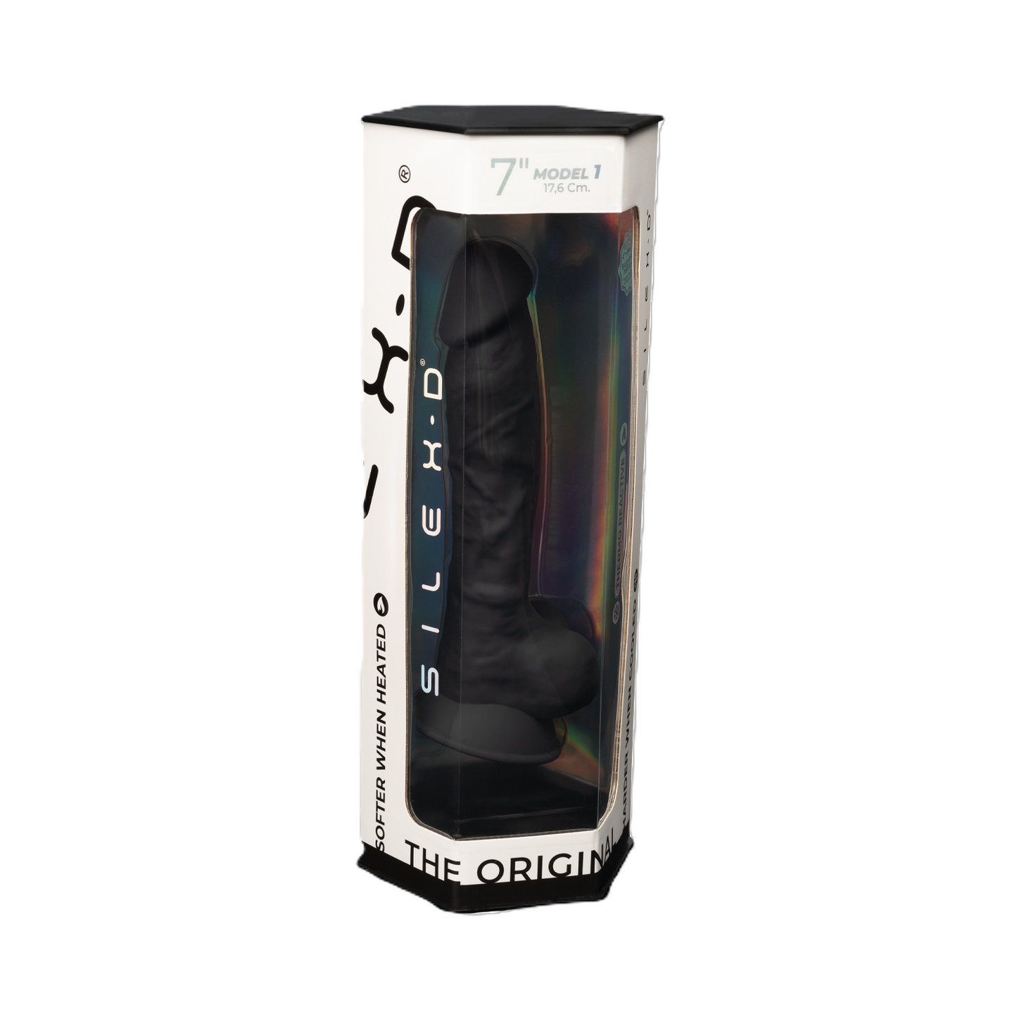 Adrien Lastic Silexd 7" Model 1 Realistic Silicone Dildo - Black