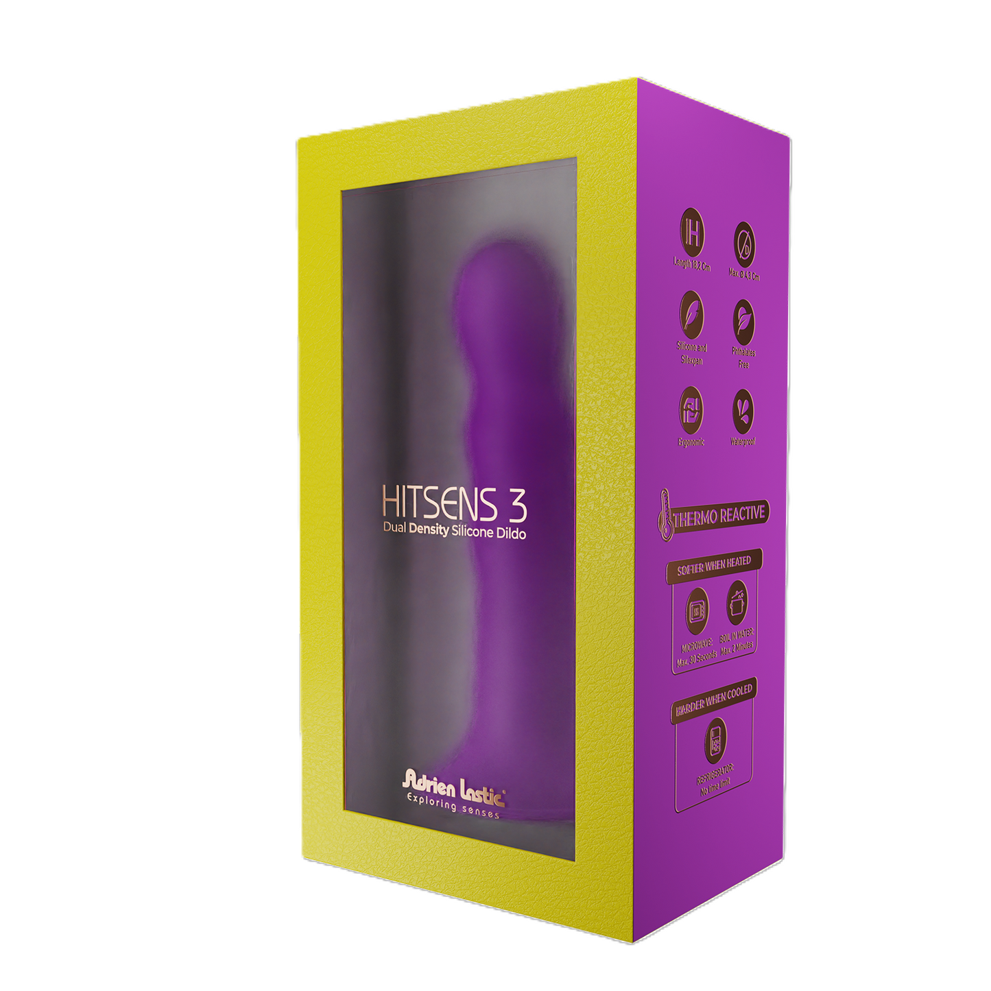 Adrien Lastic Hitsens 3 - 7" Purple Premium Double Density Dildo