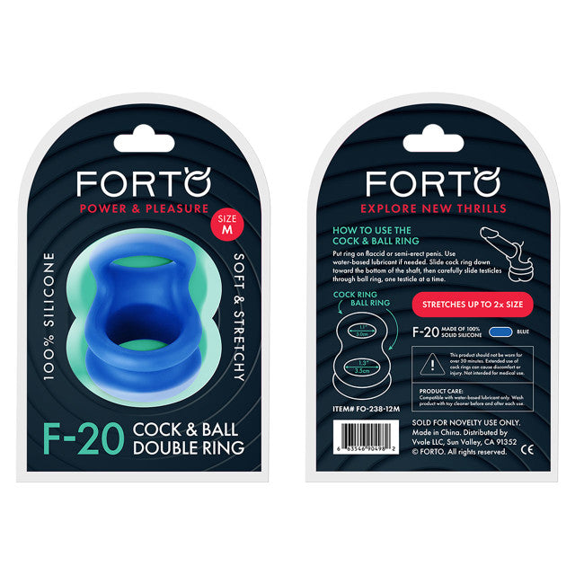 Forto F-20: Balls Stretcher (Liquid Silicone) Cock Ring S/M/L