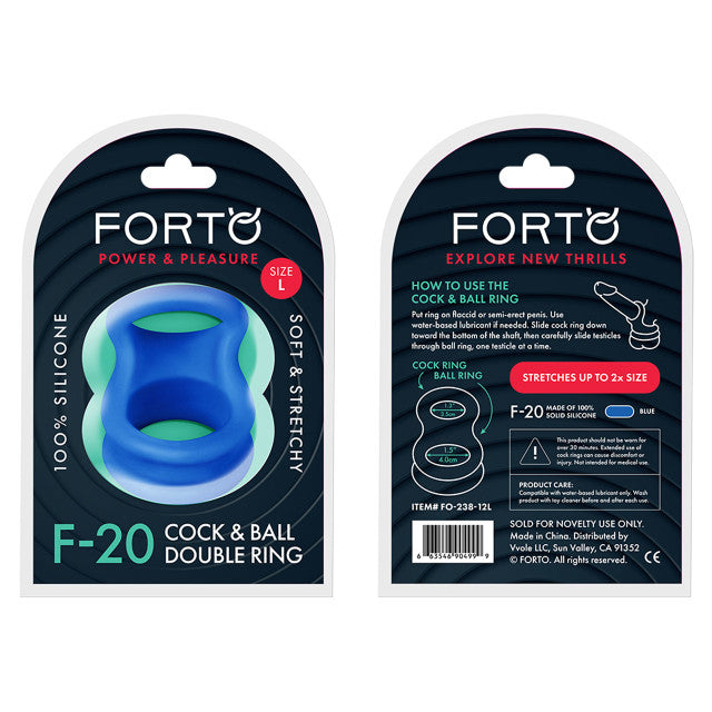 Forto F-20: Balls Stretcher (Liquid Silicone) Cock Ring S/M/L