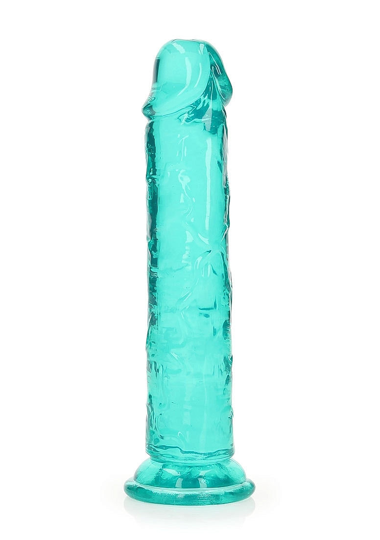 Shots Toys | REALROCK Crystal Clear 18cm Straight Dildo - Turquoise 7" Dong