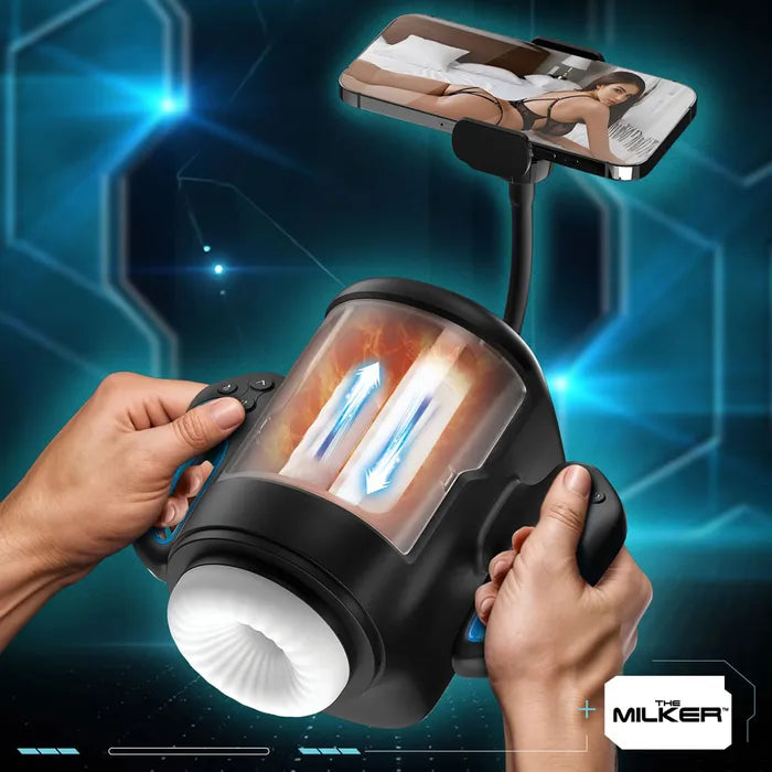 LoveBotz The Milker Cyber Milker Stroking Vibrating Heating Masturbator