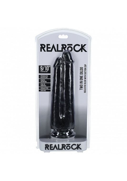 Shots Toys | REALROCK - Two in One 9"/10" Realistic Dildo - Black