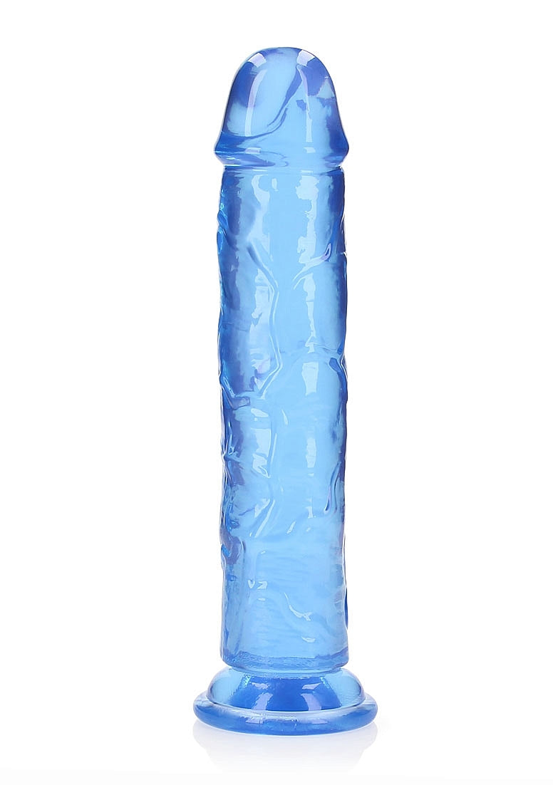 Shots Toys | REALROCK Crystal Clear 10" Straight Dildo No Balls - Blue
