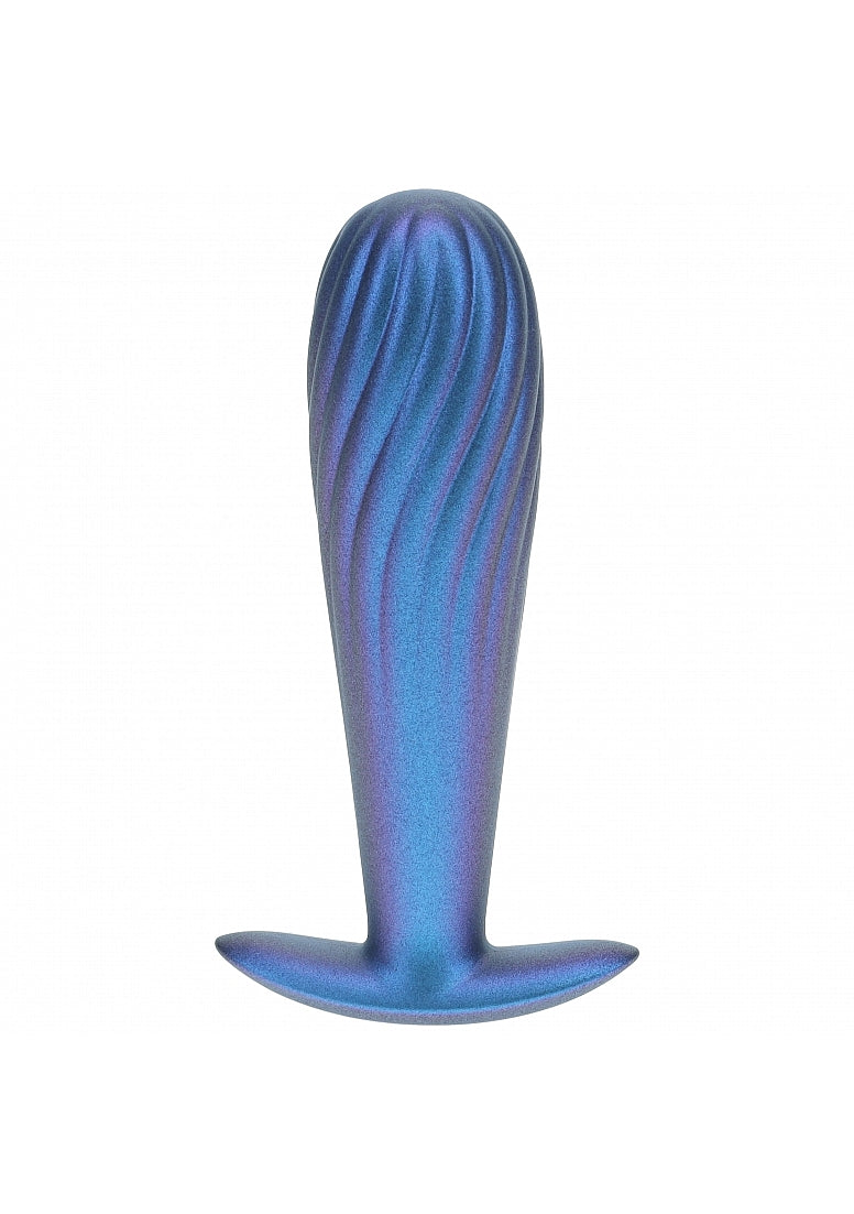 Shots Toys | Ouch! - Ribbed Anal Plug - Silicone - Metallic Blue
