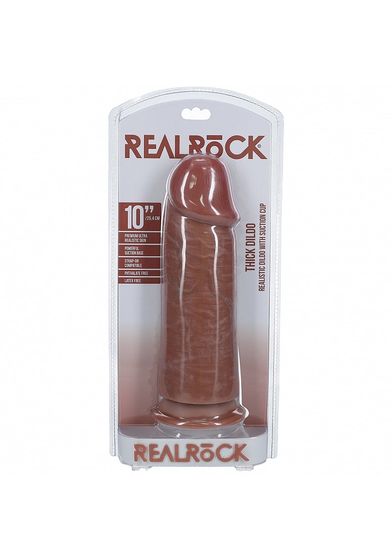 Shots Toys | REALROCK - Realistic Extra Thick Dildo without Balls 10" / 25.4cm - Tan