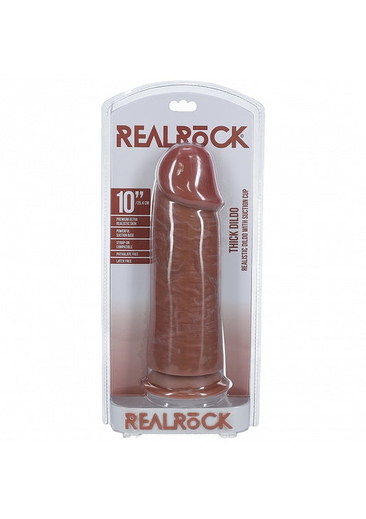 Shots Toys | REALROCK - Realistic Extra Thick Dildo without Balls 10" / 25.4cm - Tan