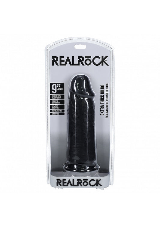 Shots Toys | REALROCK - Realistic Extra Thick Dildo no Balls 9" / 22.9cm - Black