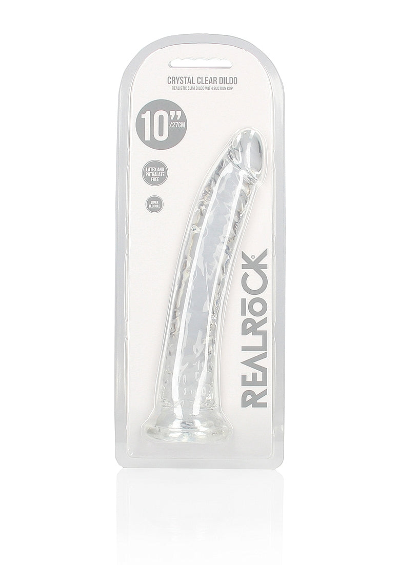 Shots Toys | REALROCK 27cm Realistic Slim Crystal Clear Dildo - Translucent (10") Dong