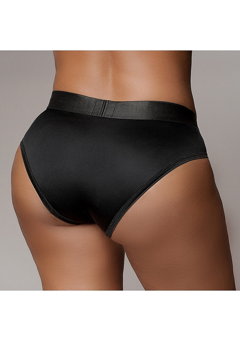 Shots Toys | OUCH! Vibrating Strap-on High-Cut Brief - Black - Size XL/XXL2