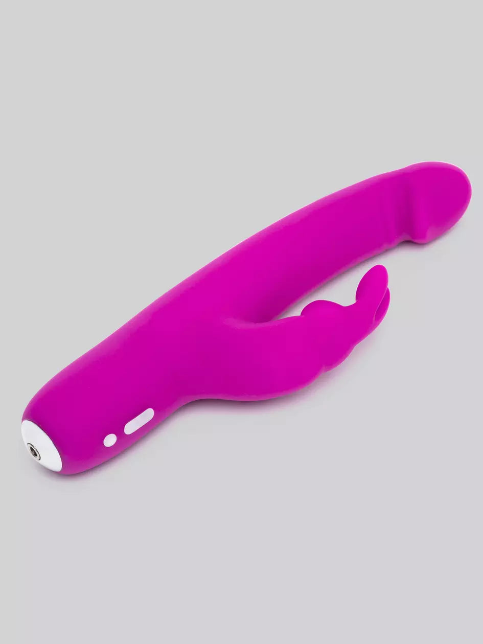 Love Honey Happy Rabbit Slimline Realistic Rechargeable Rabbit Vibrator Purple