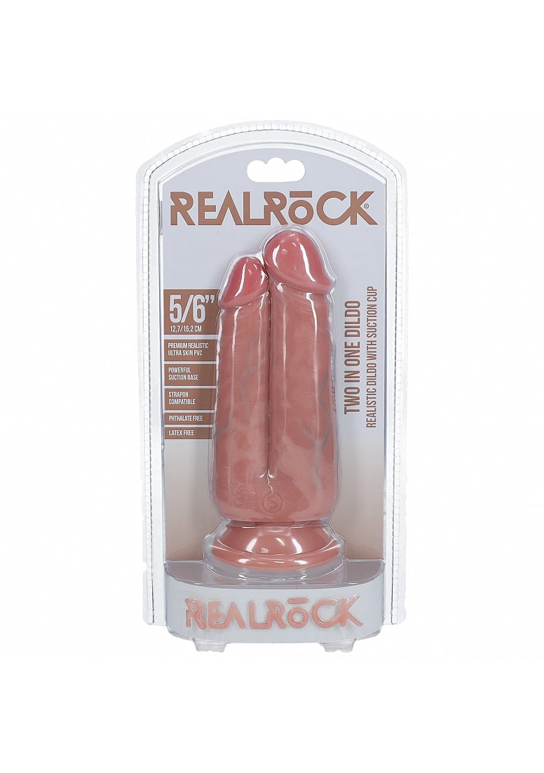 Shots Toys | REALROCK - Two In One 5"/6" Realistic Dildo - Flesh