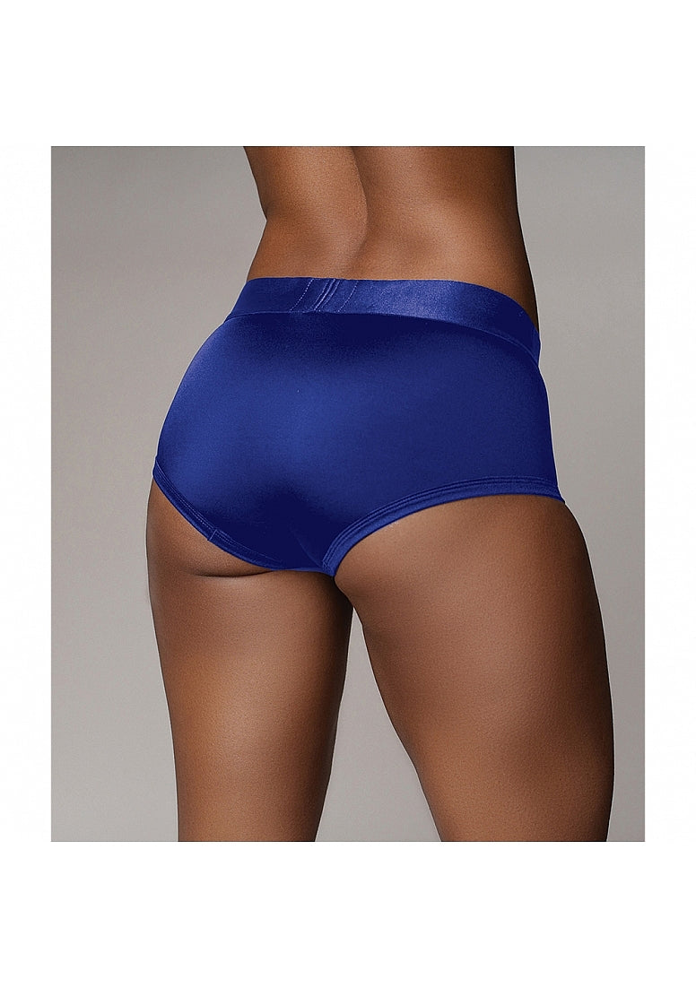 Shots Toys | OUCH! Vibrating Strap-on Boxer - Royal Blue - Size M/L