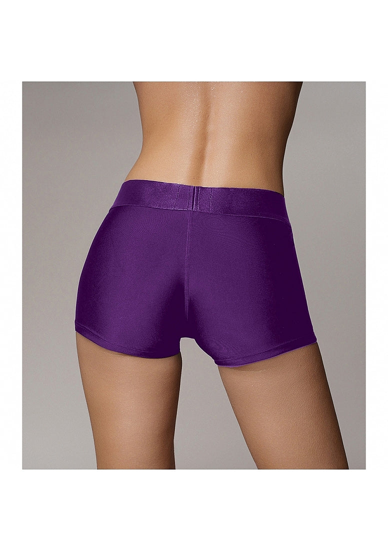 Shots Toys | OUCH! Vibrating Strap-on Boxer - Purple - Size XS/S