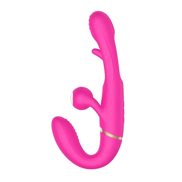 Adam & Eve ORGAZ-OHH-MATIC - Pink 23.5cm Vibrating Strapless Strap-On with Remote