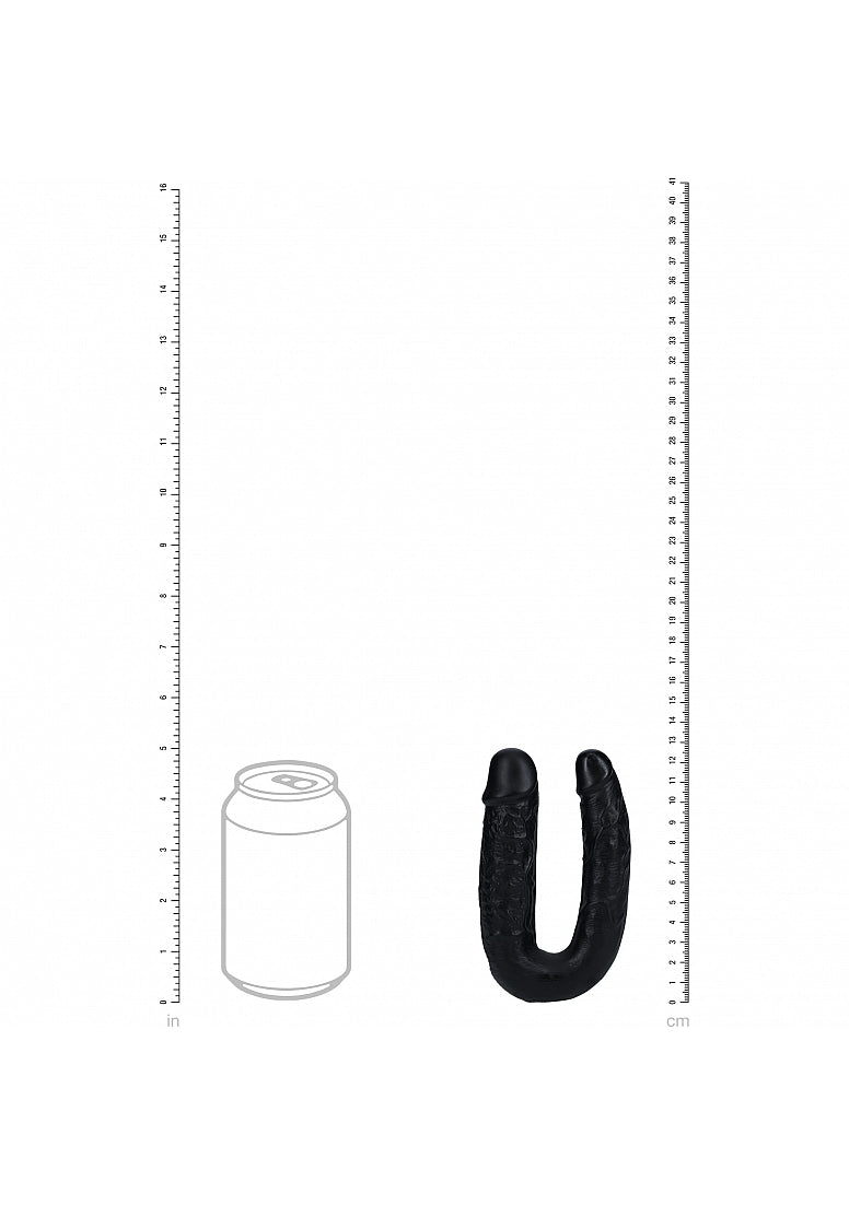 Shots Toys | REALROCK - U Shaped Double Dildo 5" - Black