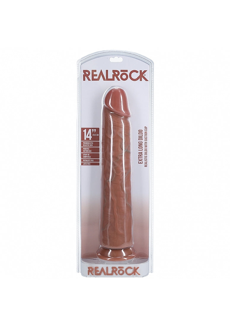 Shots Toys | REALROCK - Realistic Extra Long Dildo no Balls 14" / 35.5cm - Tan