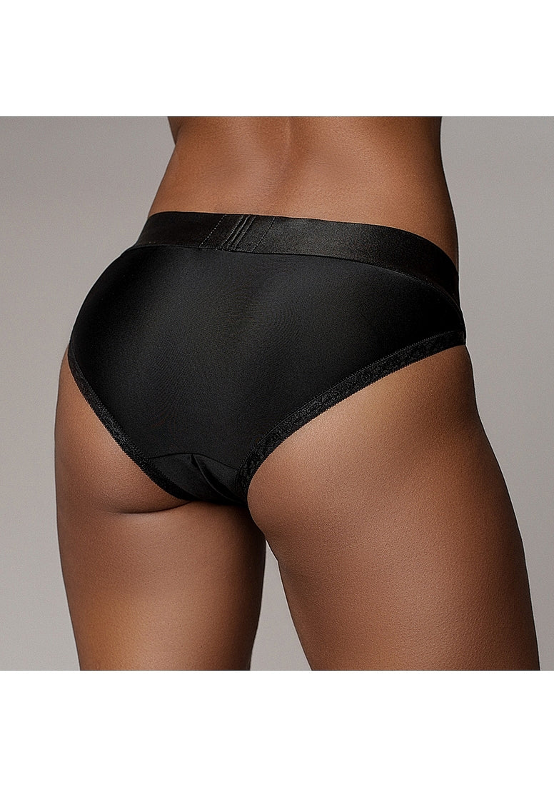 Shots Toys | OUCH! Vibrating Strap-on Hipster - Black - Size M/L