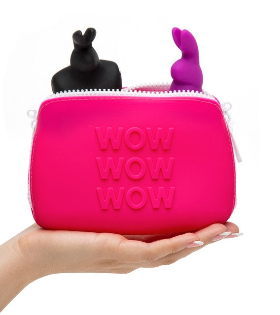 Love Honey Happy Rabbit WOW Small Silicone Zip Storage Case