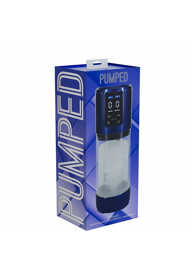 Shots Toys | PUMPED UltraLift Automatic Masturbator - Metallic Blue