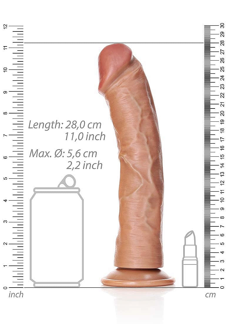 Shots Toys | REALROCK Realistic Regular Curved Dildo - Tan 25.5cm (10") Dong