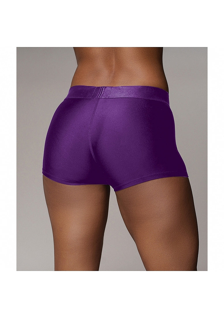 Shots Toys | OUCH! Vibrating Strap-on Boxer - Purple - Size M/L