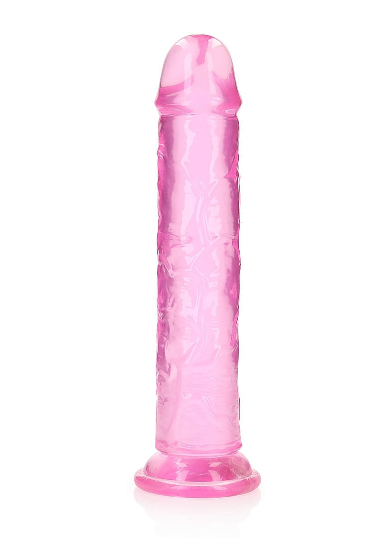Shots Toys | REALROCK Crystal Clear 11" Straight Dildo No Balls - Pink
