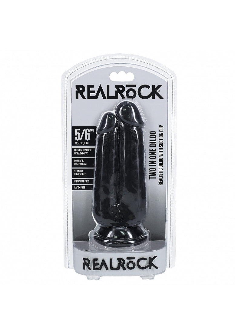 Shots Toys | REALROCK - Two In One 5"/6" Realistic Dildo - Black