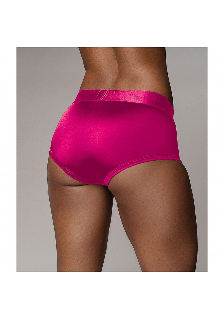 Shots Toys | OUCH! Vibrating Strap-on Boxer - Pink - Size M/L