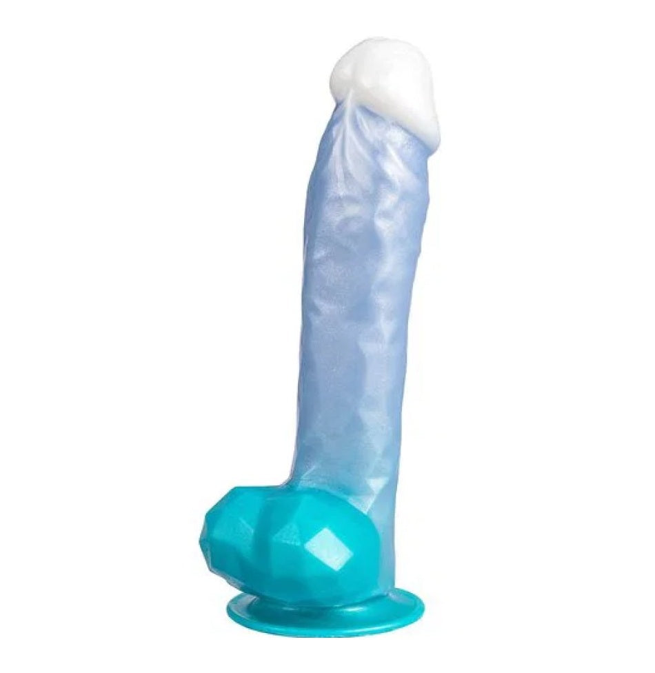 Adrien Lastic Silexd 8" Model 1 Fantasy Liquid Silicone Angel Blue Dildo Square